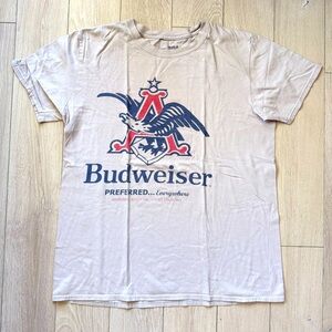 Budweiser Logo Graphic T-Shirt Tan Men’s Size Large